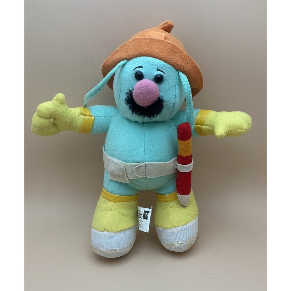 VTG Jim Henson Fraggle Rock Doozer Plush Orange Hat Stuffed Toy NANCO 2004